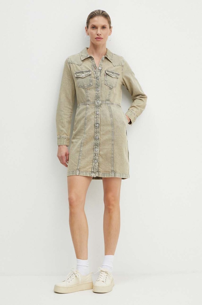Φόρεμα τζιν Levi's A7592 μπεζ SS25