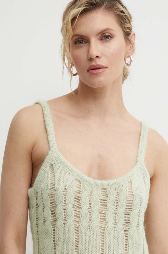 Šaty s prímesou vlny Résumé ArmieRS Knit Dress zelená 20331113