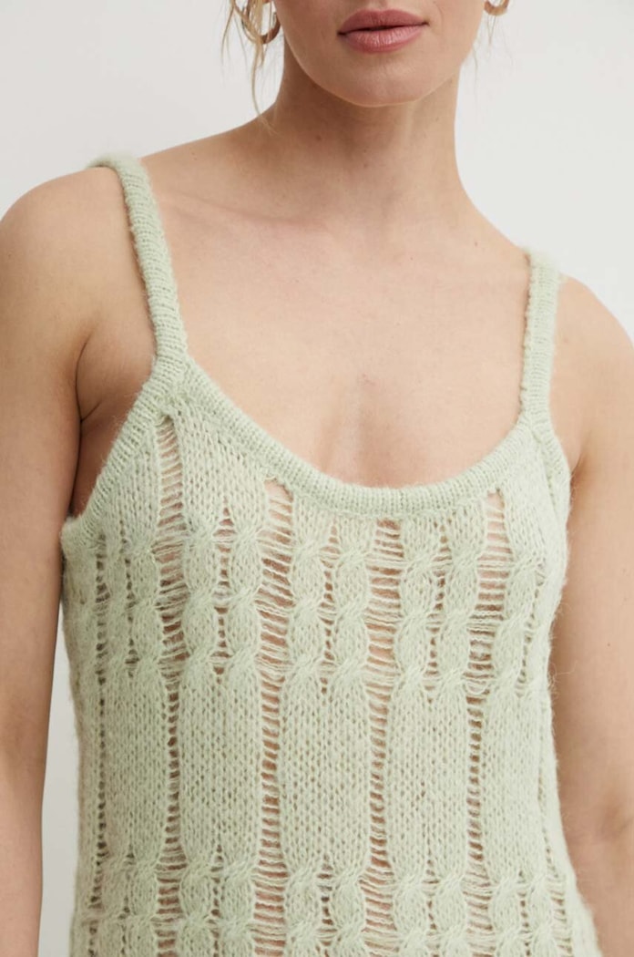 Šaty s prímesou vlny Résumé ArmieRS Knit Dress 20331113 zelená