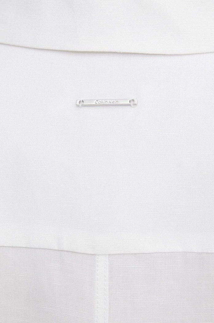 Šaty s příměsí lnu Calvin Klein K20K206697