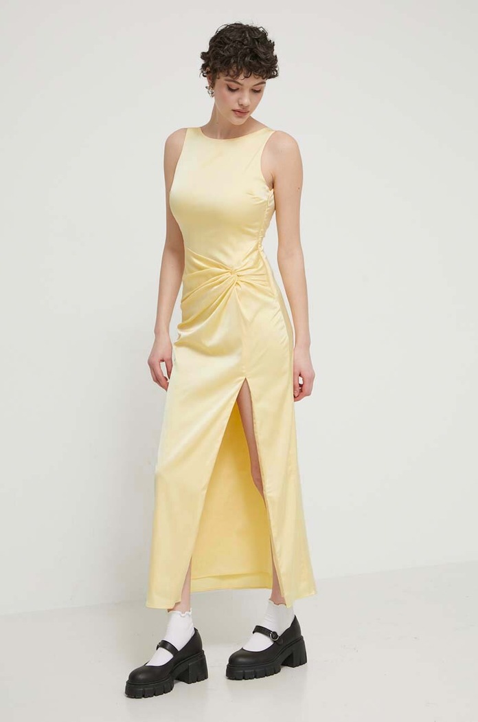 Šaty Abercrombie & Fitch KI159.4061.810 žlutá SS24