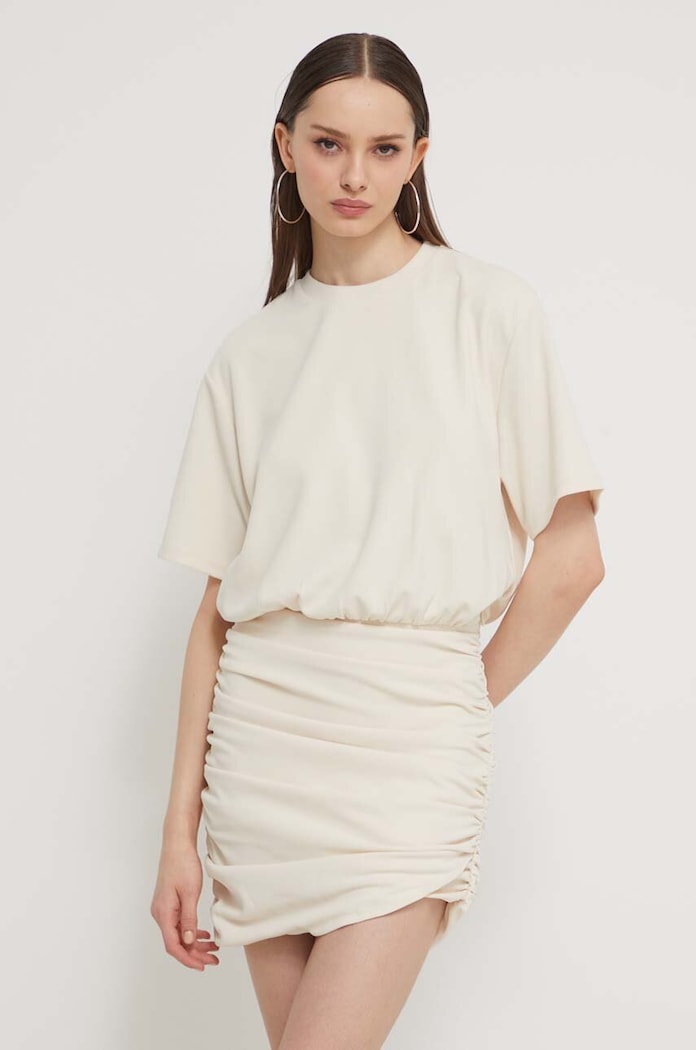 Šaty Abercrombie & Fitch mini béžová KI159.4099.180