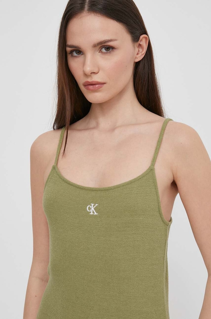 Calvin Klein Jeans sukienka J20J223059 zielony