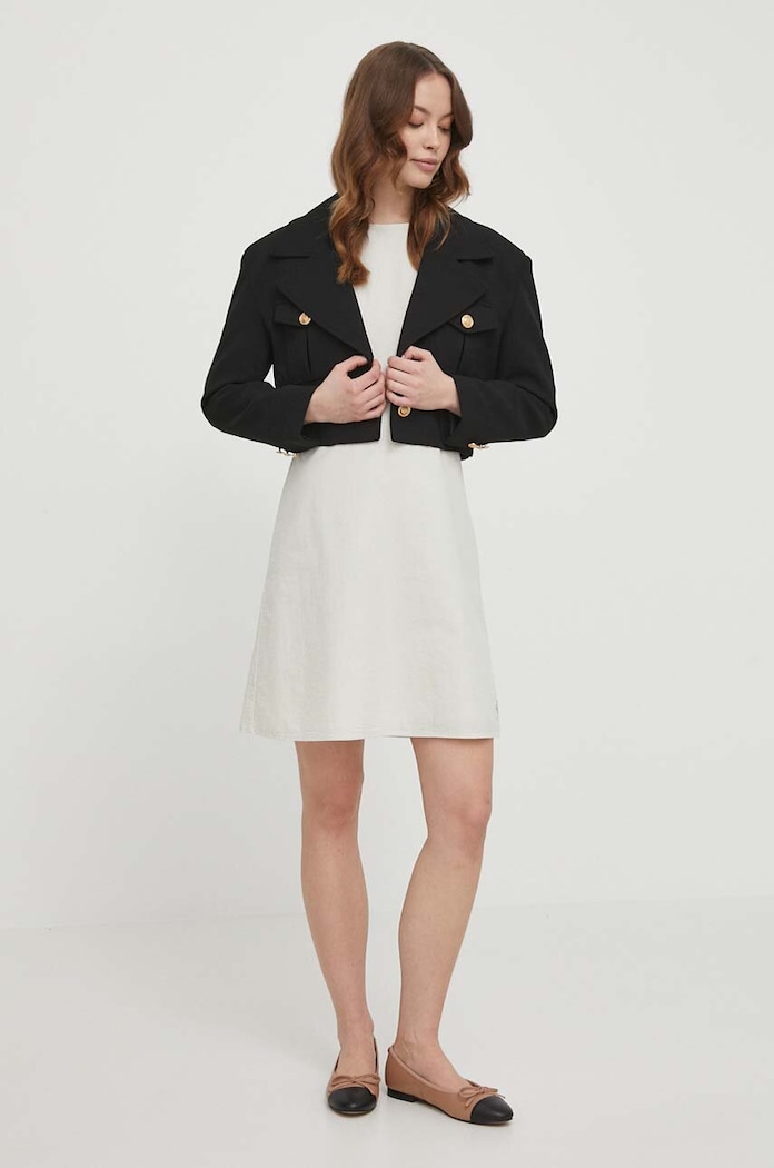 Bavlněné šaty Calvin Klein Jeans J20J223425 šedá SS24