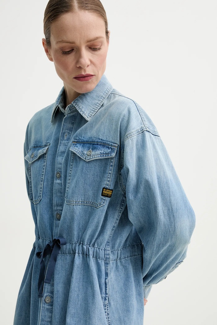 G-Star rochie din denim D24353.D252 albastru