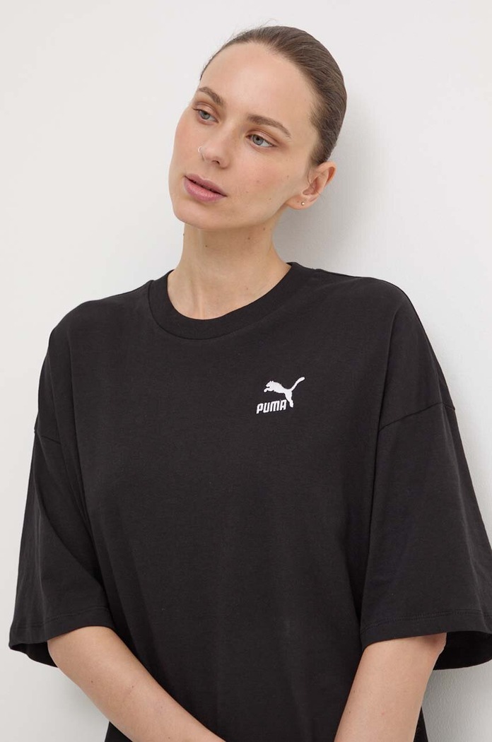 Puma rochie din bumbac BETTER CLASSIC negru 624232