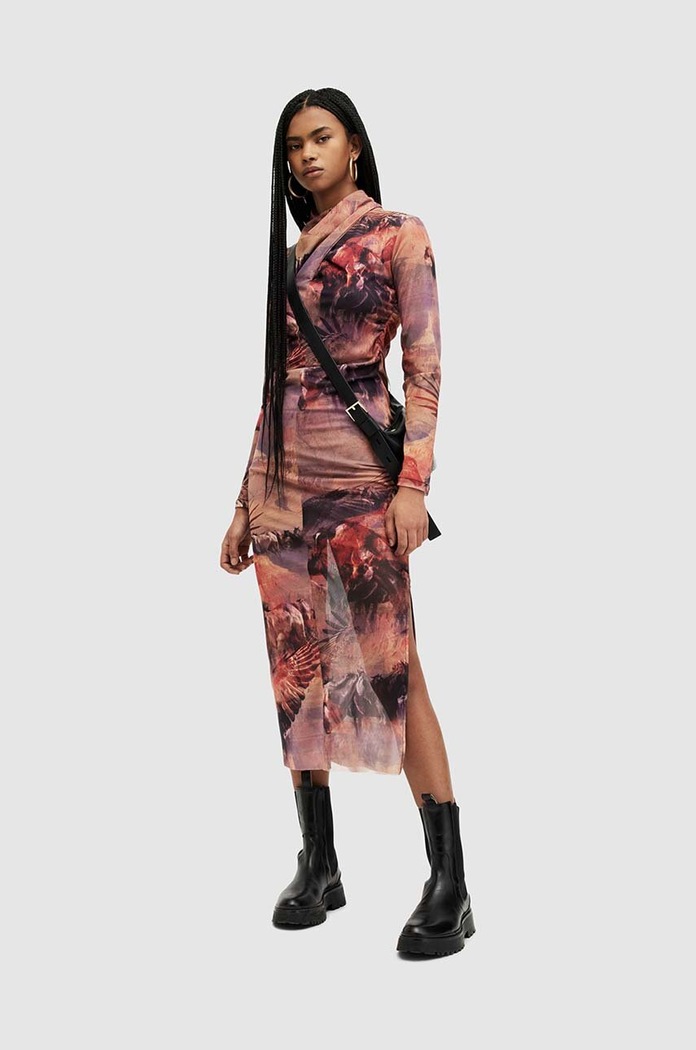 AllSaints sukienka TIA COLCA multicolor WD633Z