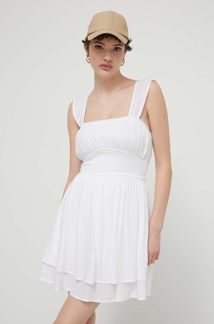 Obleka Hollister Co. KI359.4048.100 bela SS24