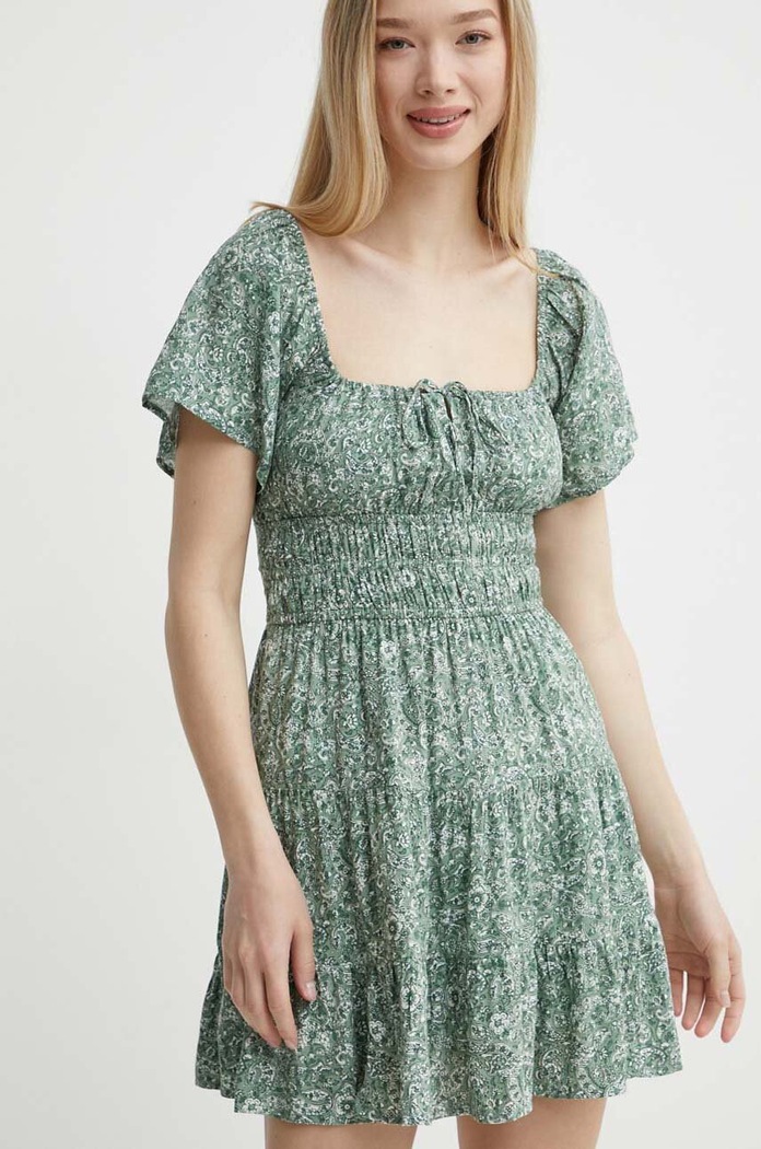 Φόρεμα Hollister Co. εμπριμέ πράσινο KI359.4158.308