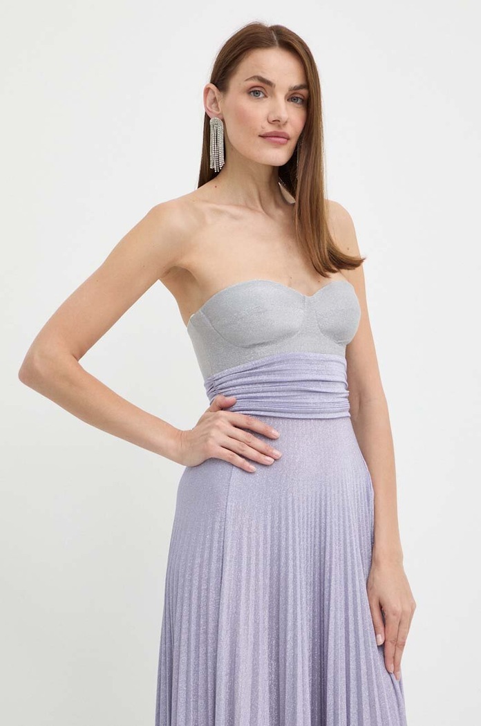 Φόρεμα Elisabetta Franchi AB62942E2 μωβ SS24