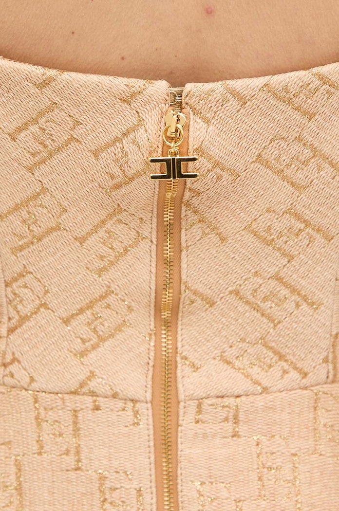 Elisabetta Franchi sukienka AB64142E2 beżowy
