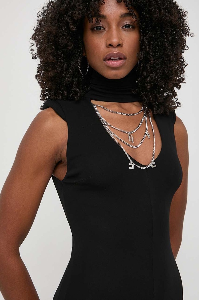 Elisabetta Franchi sukienka czarny AB64742E2