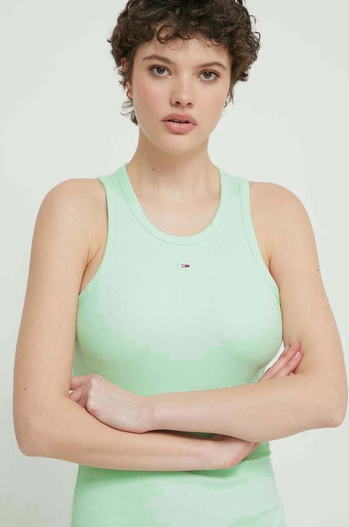 Sukienka Tommy Jeans DW0DW17406 zielony