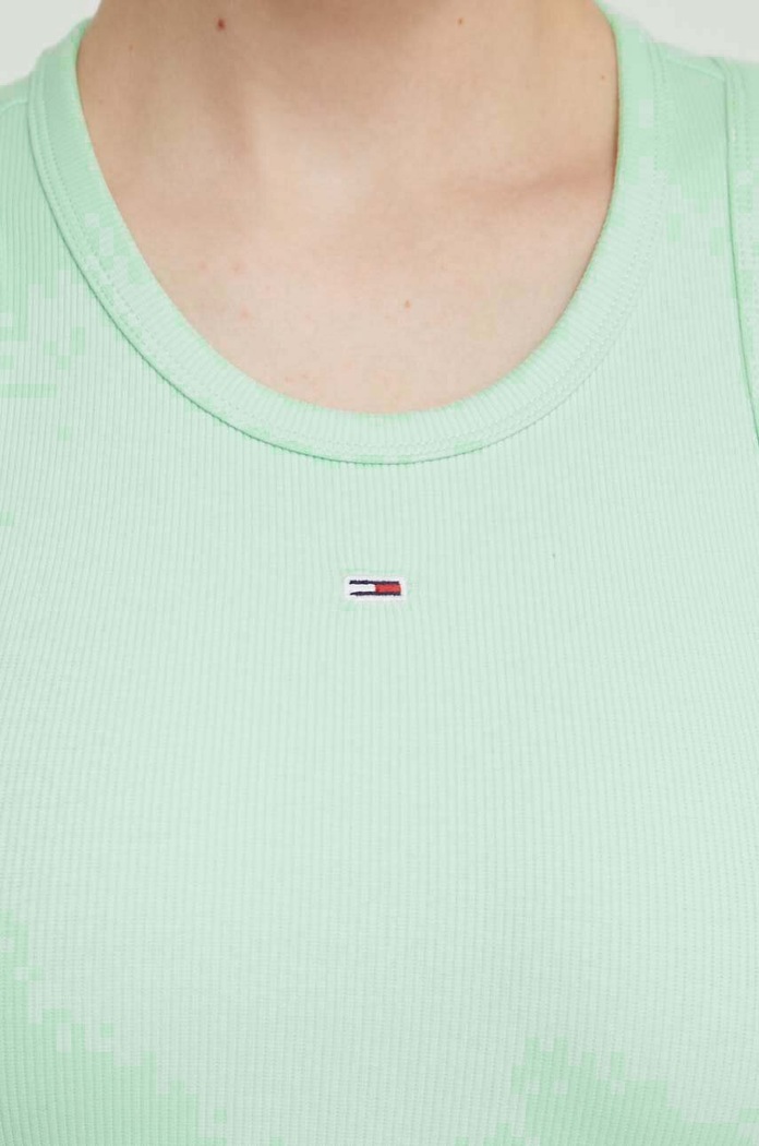 Sukienka Tommy Jeans zielony DW0DW17406
