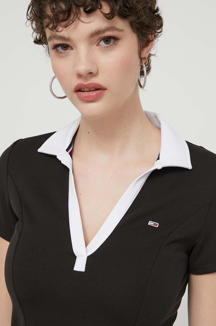 Haljina Tommy Jeans crna DW0DW17937