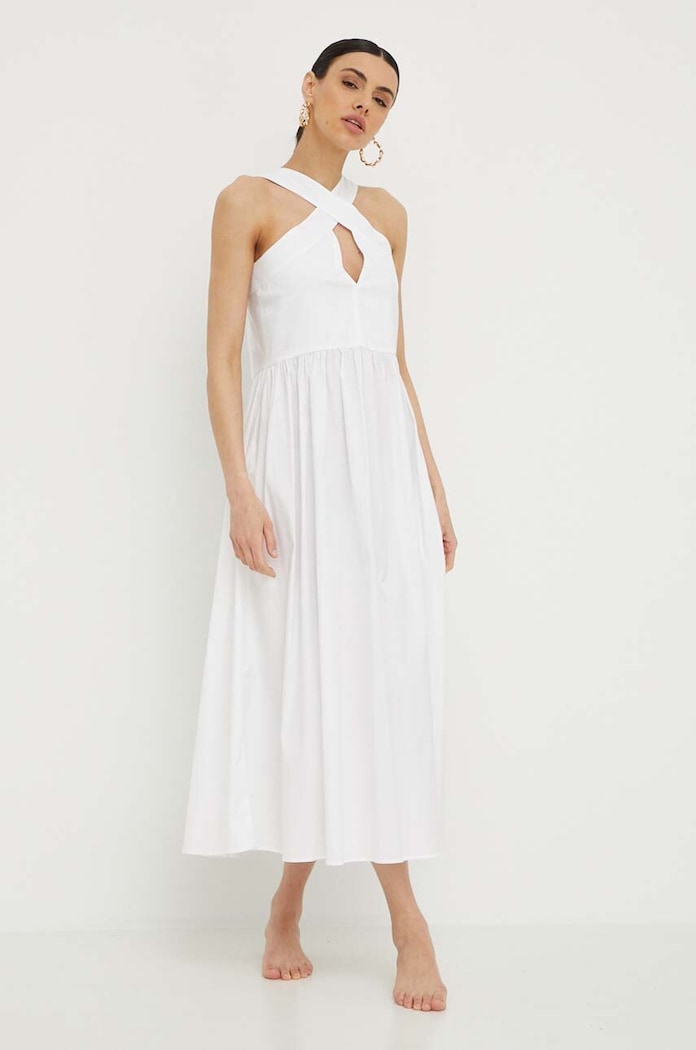 Плажна рокля Max Mara Beachwear бял 2416221079600