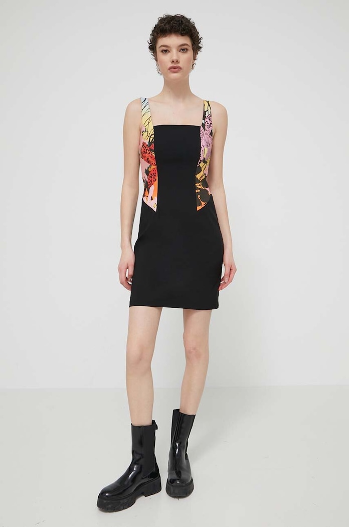 Šaty Desigual MARBELLA LACROIX 24SWVW75 čierna SS24
