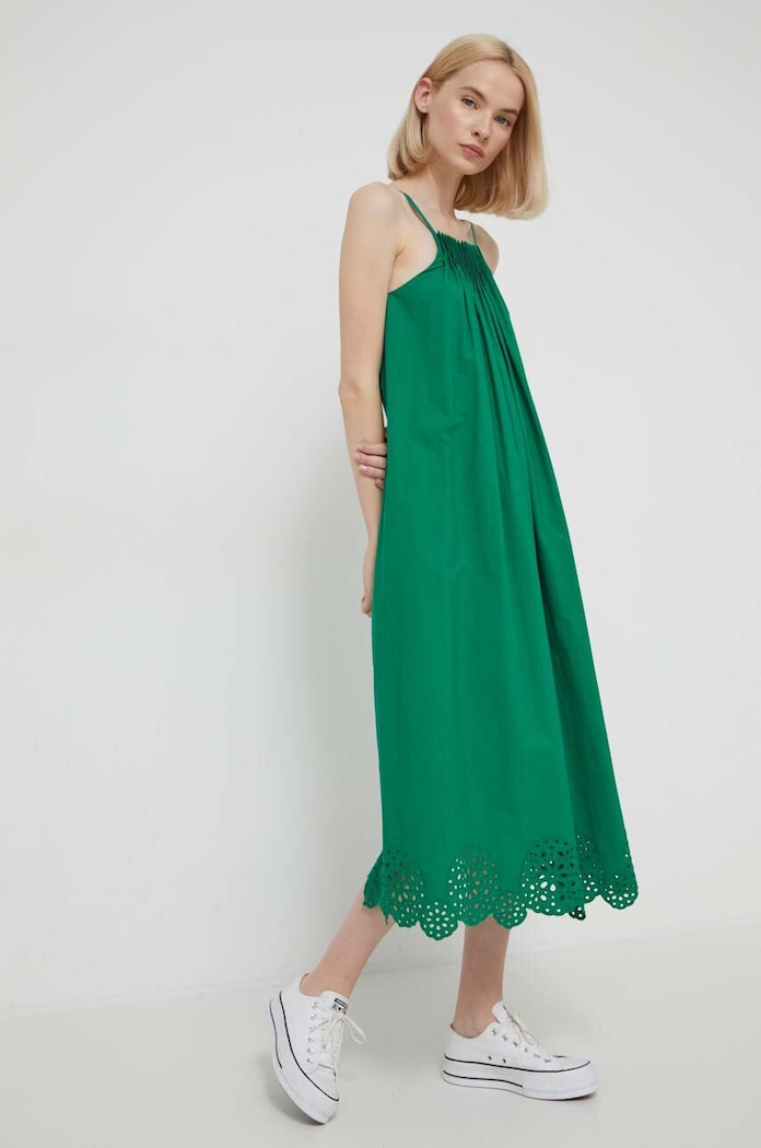 Îmbrăcăminte Desigual rochie din bumbac 24SWVW21 verde