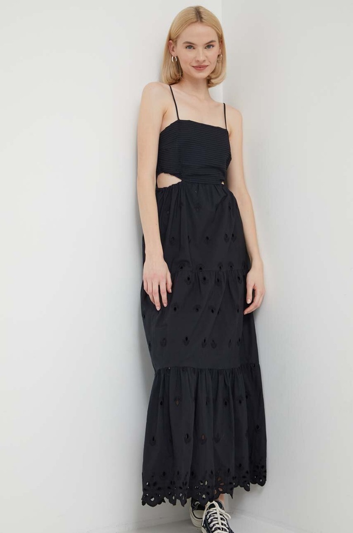 Desigual sukienka bawełniana MALVER bawełna czarny 24SWVW12