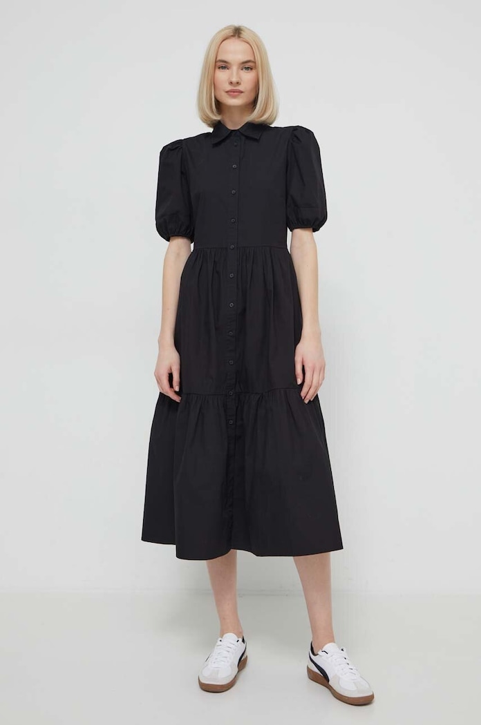 Îmbrăcăminte Desigual rochie din bumbac 24SWVW35 negru