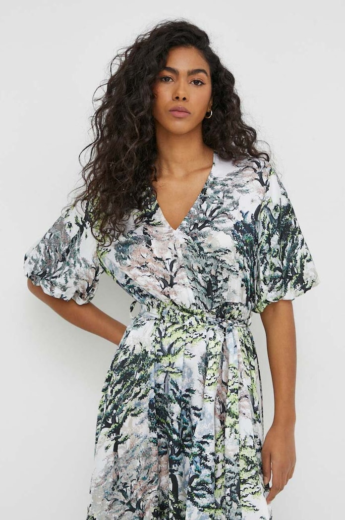 MUNTHE rochie din amestec de matase multicolor 1305.24219
