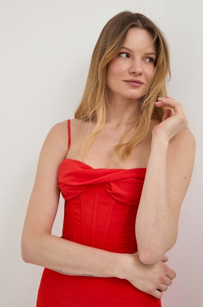 Φόρεμα Bardot MARTINI κόκκινο 58535DB.FIRE.RED
