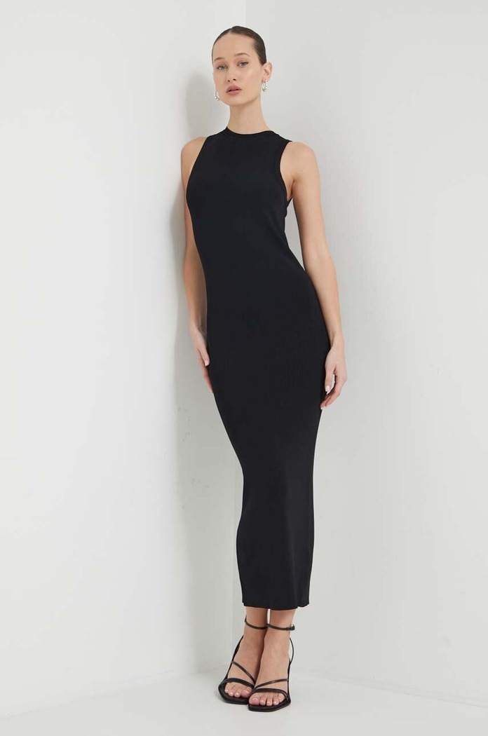 IRO rochie midi negru WM33TREVA