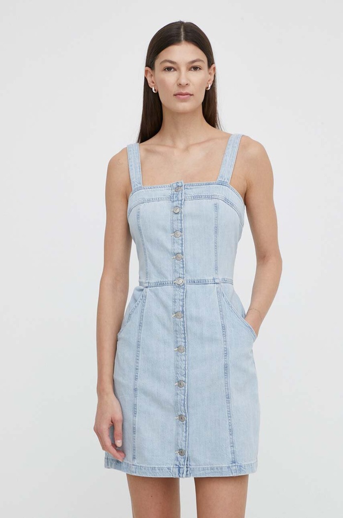 Дънкова рокля Levi's памук син A7573