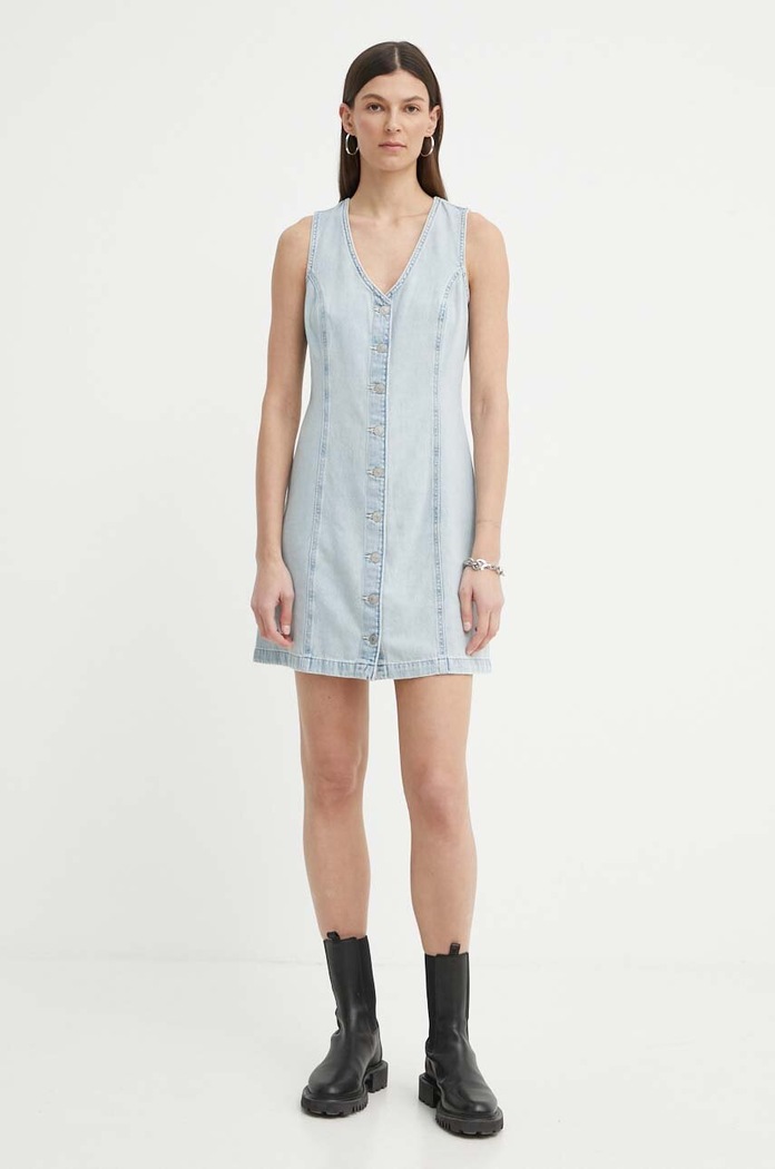 Džínové šaty Levi's A7600 modrá SS24