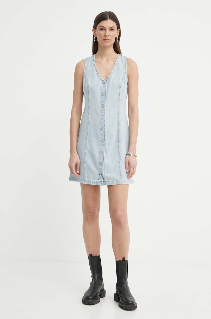 Džínové šaty Levi's A7600 modrá SS24