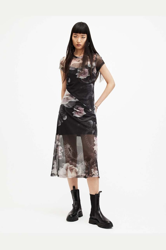 AllSaints sukienka HANNA casual multicolor WD506Z