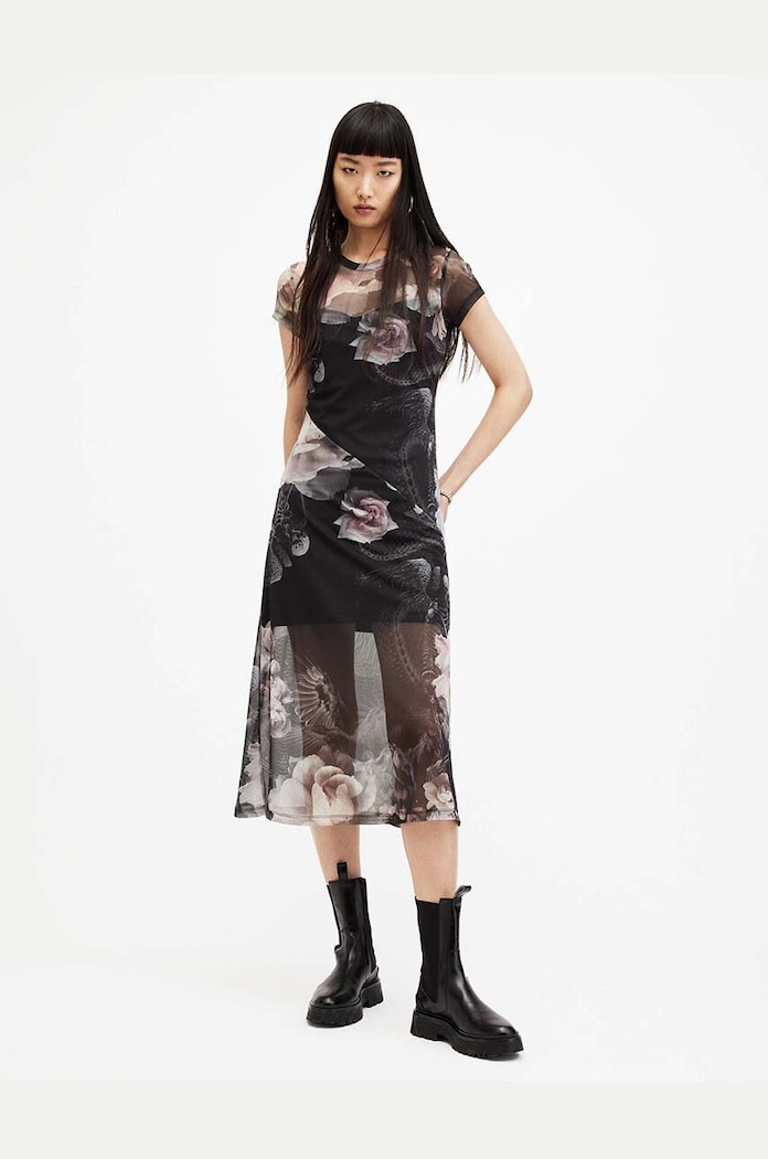 AllSaints sukienka HANNA casual multicolor WD506Z
