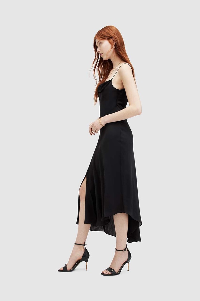 Ruházat AllSaints ruha UNA WD641Z fekete