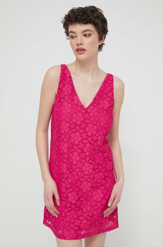 Obleka Desigual LACE 24SWVW48 roza SS24