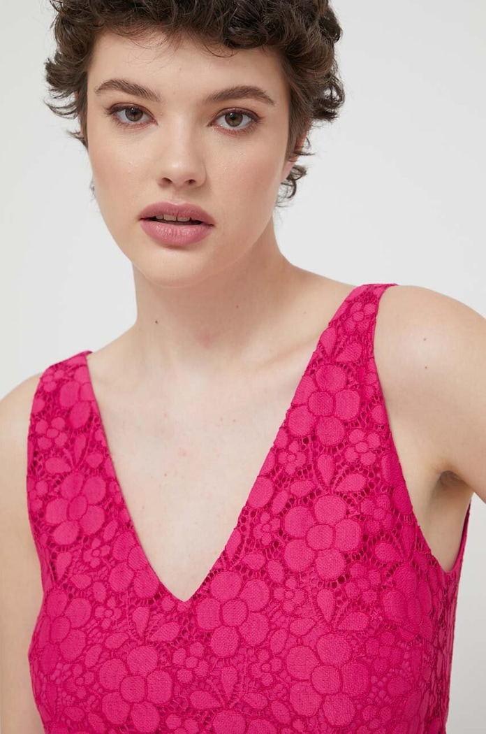 Obleka Desigual LACE roza 24SWVW48