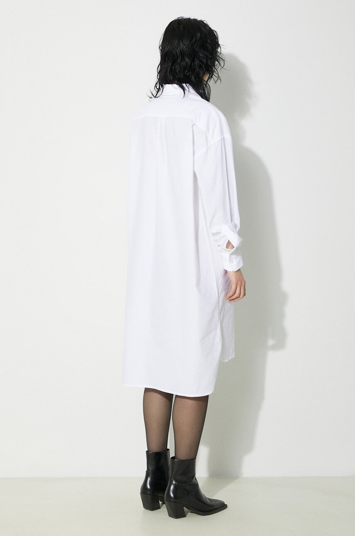 Βαμβακερό φόρεμα Fiorucci Angel Embroidered W01FPDSH063CO01WH01 λευκό SS24
