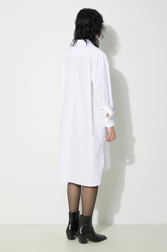 Βαμβακερό φόρεμα Fiorucci Angel Embroidered W01FPDSH063CO01WH01 λευκό SS24