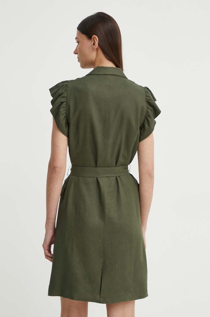 Oblečenie Šaty s prímesou ľanu Bruuns Bazaar OxalisBBGaia dress BBW3939 zelená