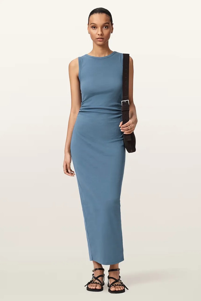 AllSaints letné šaty s bavlnou KATARINA DRESS W009DA