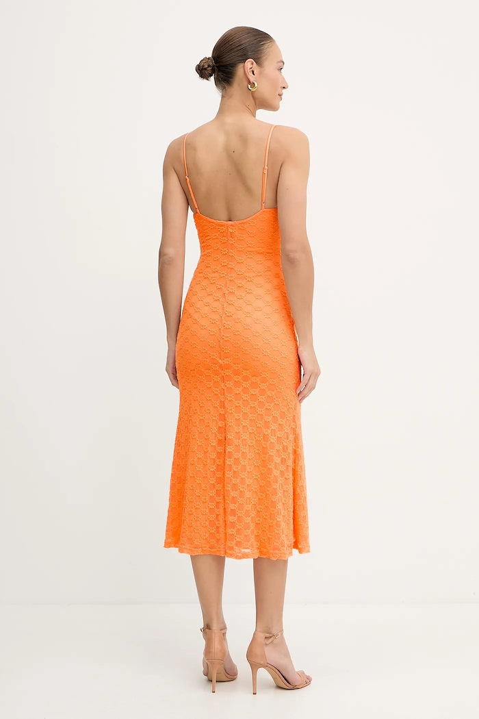 Šaty Bardot ADONI 57998DB1 oranžová SS26