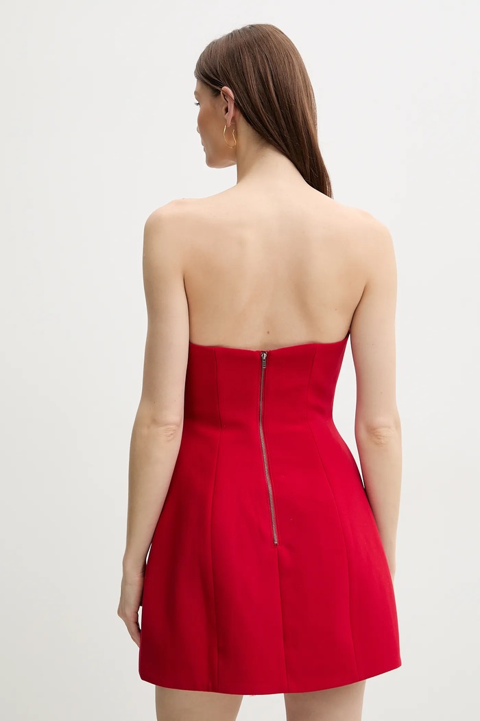 Îmbrăcăminte Bardot rochie evazată KAROLINE 59333DB rosu