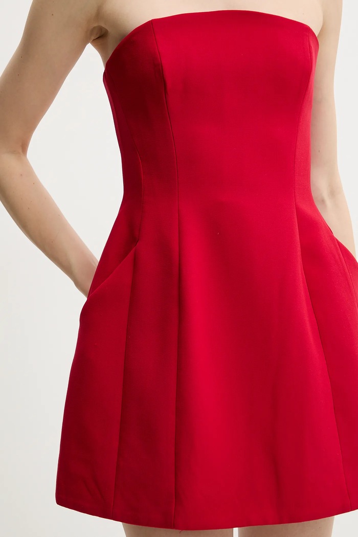 Bardot rochie evazată KAROLINE rosu 59333DB