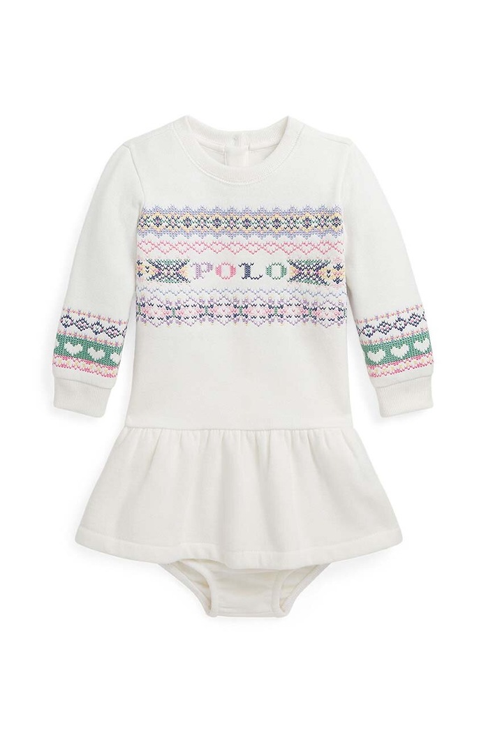 Polo Ralph Lauren sukienka niemowlęca długi beżowy 310926454001