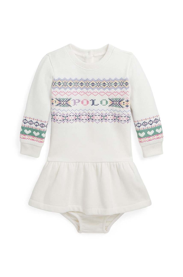Polo Ralph Lauren sukienka niemowlęca długi beżowy 310926454001