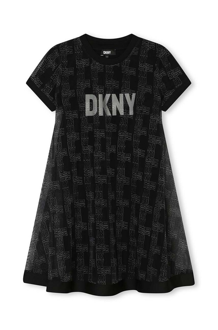 Dkny sukienka dziecięca wzorzyste czarny D60056.114.150