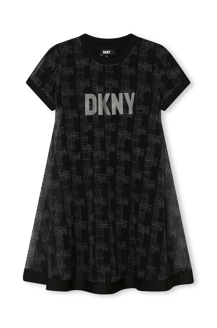 Dkny sukienka dziecięca wzorzyste czarny D60056.114.150