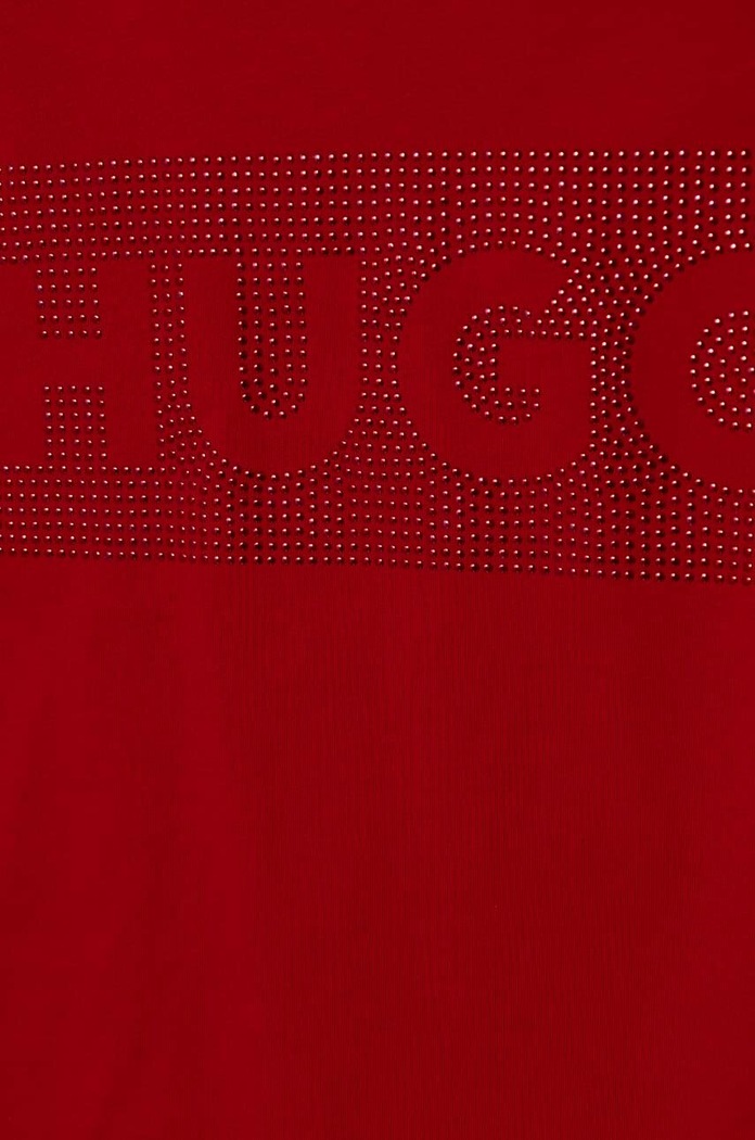DÍVKA Dětské bavlněné šaty HUGO G00084.102.108 červená