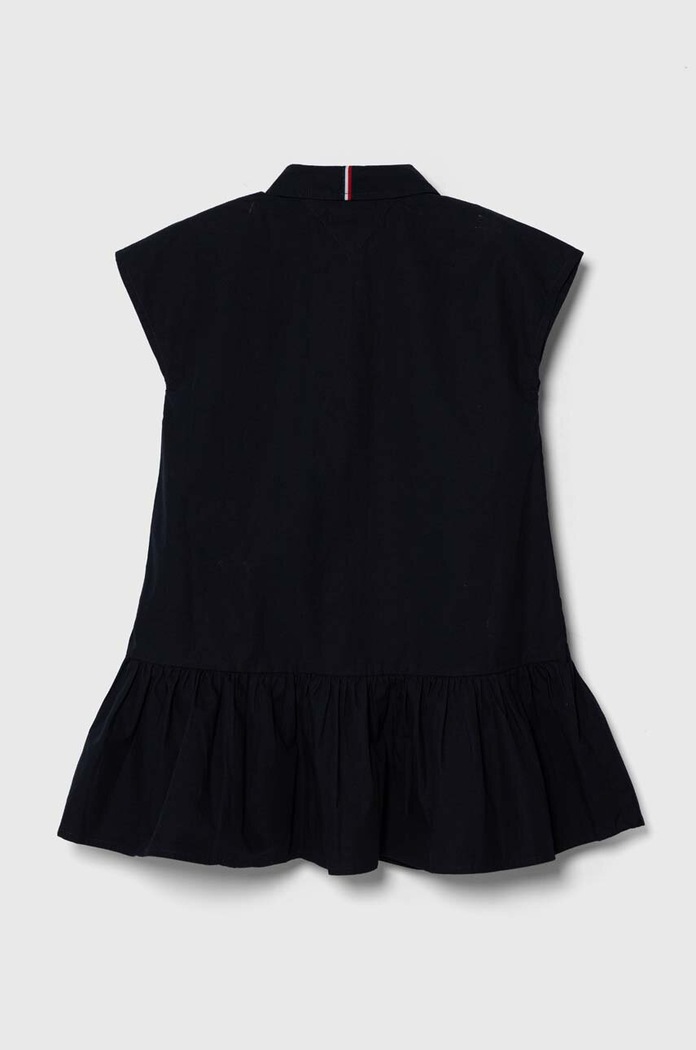 Otroška bombažna obleka Tommy Hilfiger KG0KG07788.128.176.PPYH mornarsko modra SS24