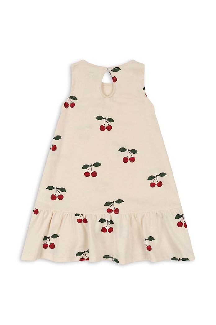 Konges Sløjd Rochie din bumbac pentru copii KS100946 rosu SS24