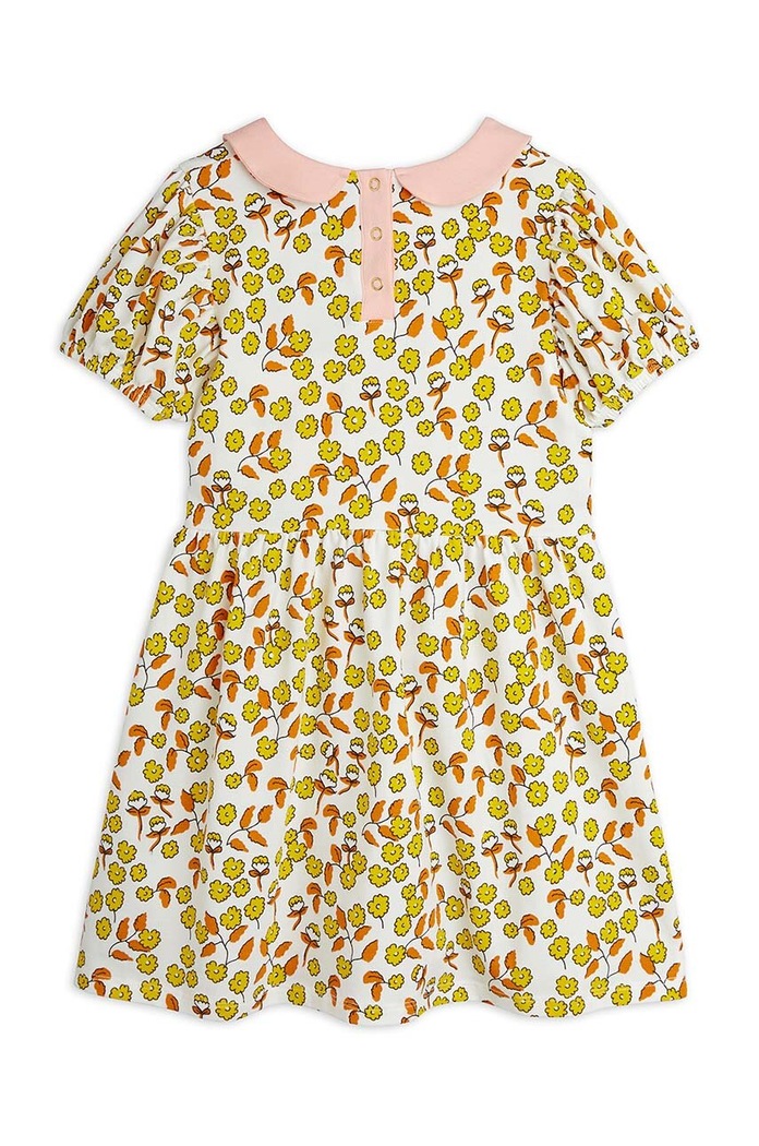 Dívčí šaty Mini Rodini Flowers 2425011000 žlutá SS24